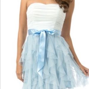 Teeze Me WHITE Strapless Corkscrew Dress Sz. 3